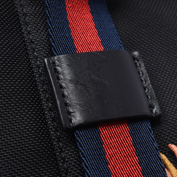 Gucci Embroidered Tiger Backpack Black Canvas Daypack - Picture 9 of 9